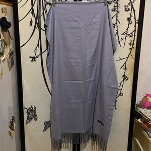 Blue Point Cashmere Gray/Charcoal Gray Scarf/Shawl/Wrap For Warmth & Elegance
